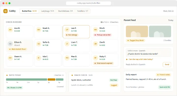 Cubby sample app, finished screen