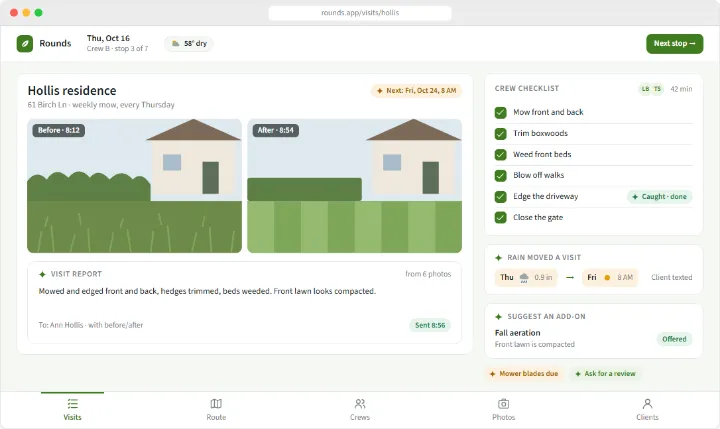 Rounds sample app, finished screen